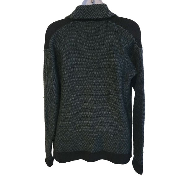 Cabi‎ S Cardigan Green Black Knit 3015 Pockets FIRESIDE Sweater - Picture 4 of 7